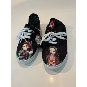 Demon Slayer Anime Shoes Sneakers Size 6 Koyoharu Gotoge Shueisha Painted NEW‎